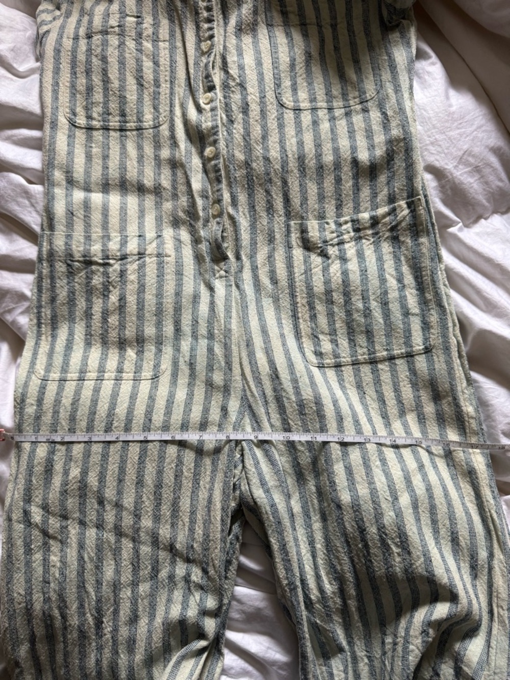 DÔEN Biarritz Seaside Stripe Silk Jumpsuit - Picture 11 of 16
